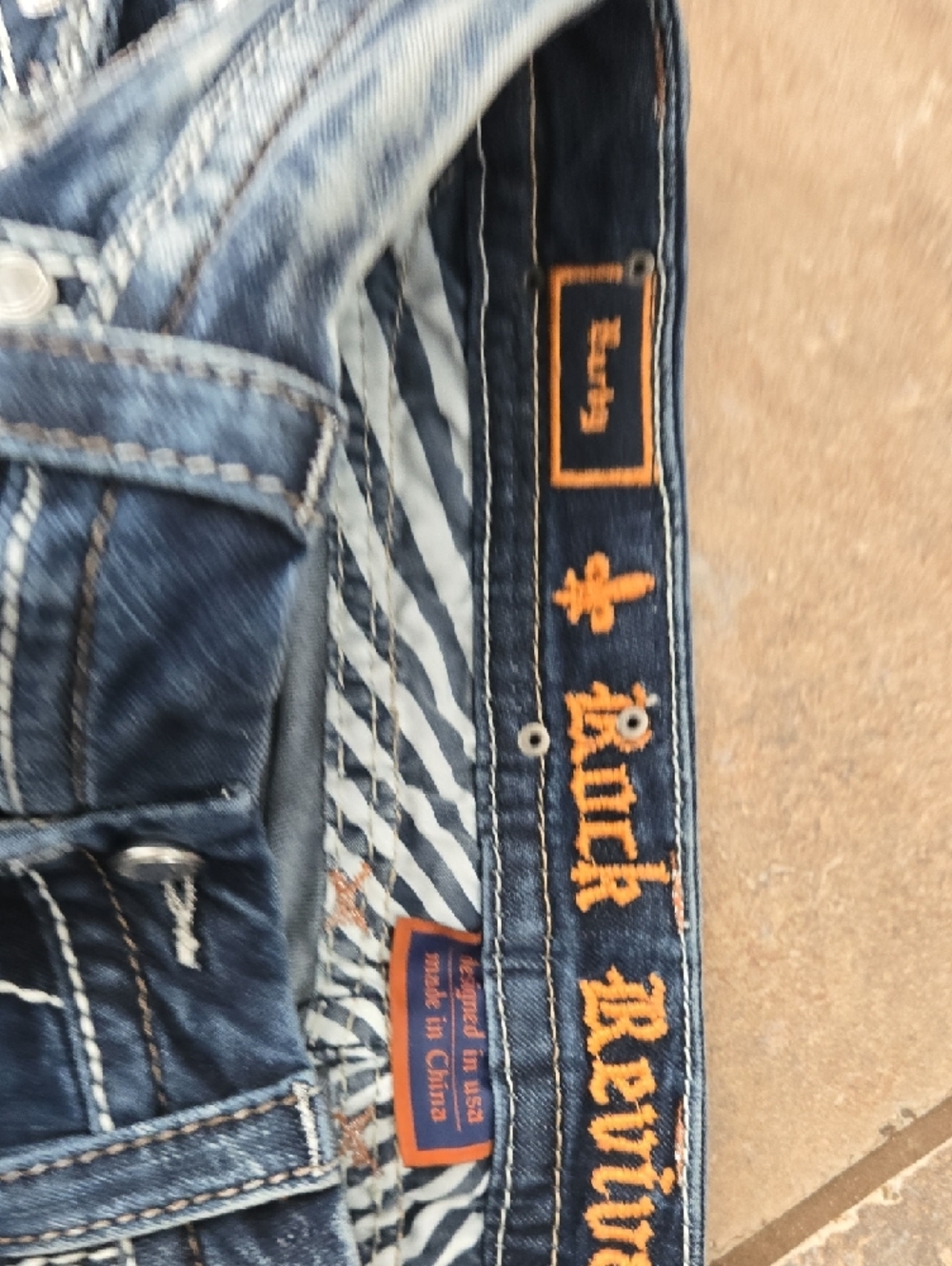 Rock Revival Embellished Ankle Skinny Jeans - Faded Blue - Picture 6 of 6